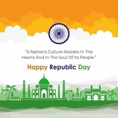 Happy Republic Day Wish Card Card